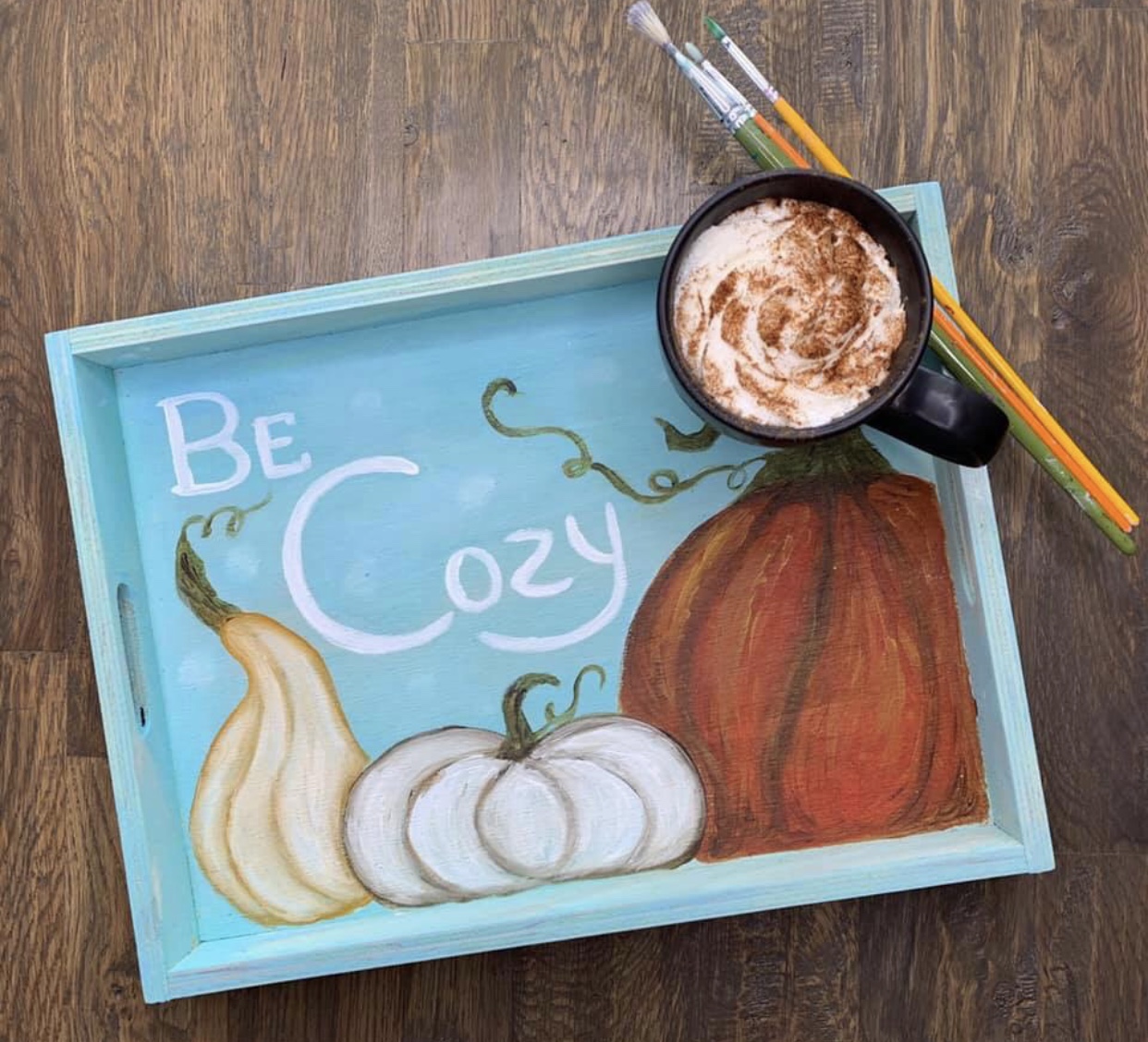 Be Cozy Wooden Tea Tray